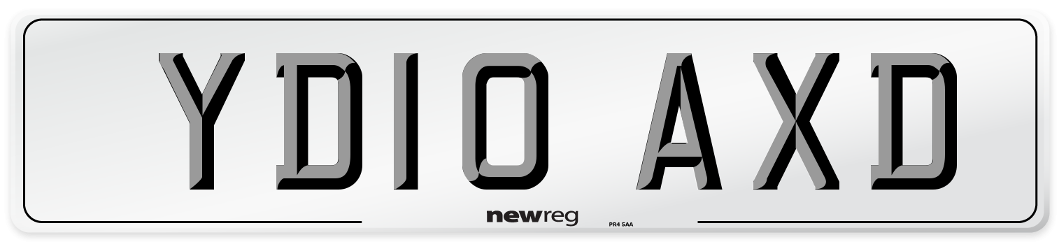 YD10 AXD Number Plate from New Reg